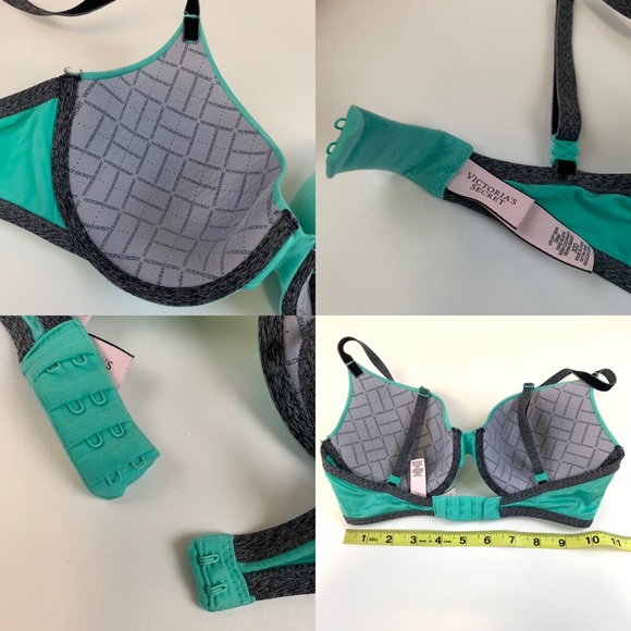 Victoria’s Secret 32D Uplift Semi Demi Green Gray - Picture 2 of 8